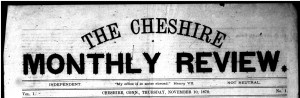 Read more about the article Extra! Extra! Read All About It! Old News in Cheshire!