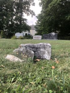Pieces of Henry P. Freeman's headstone