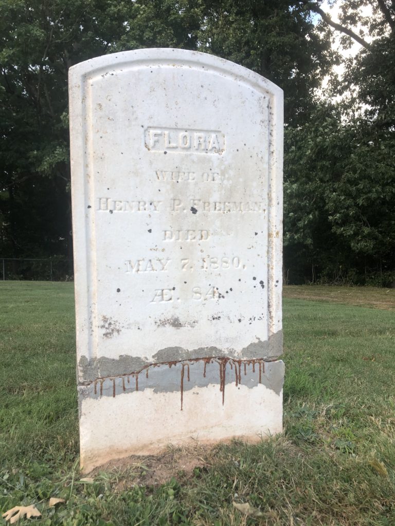 Flora Freeman's headstone