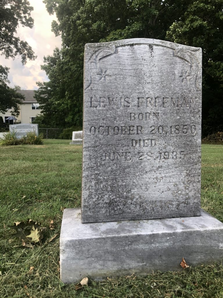Lewis Freeman's headstone